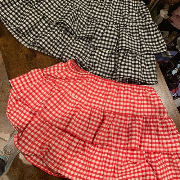 Wild Fable Black and White Gingham A-Line Skirt - Picture 4 of 5